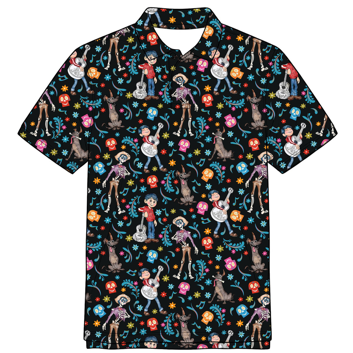 Día de los Muertos Performance 1/4 Button Shirt (P/O)