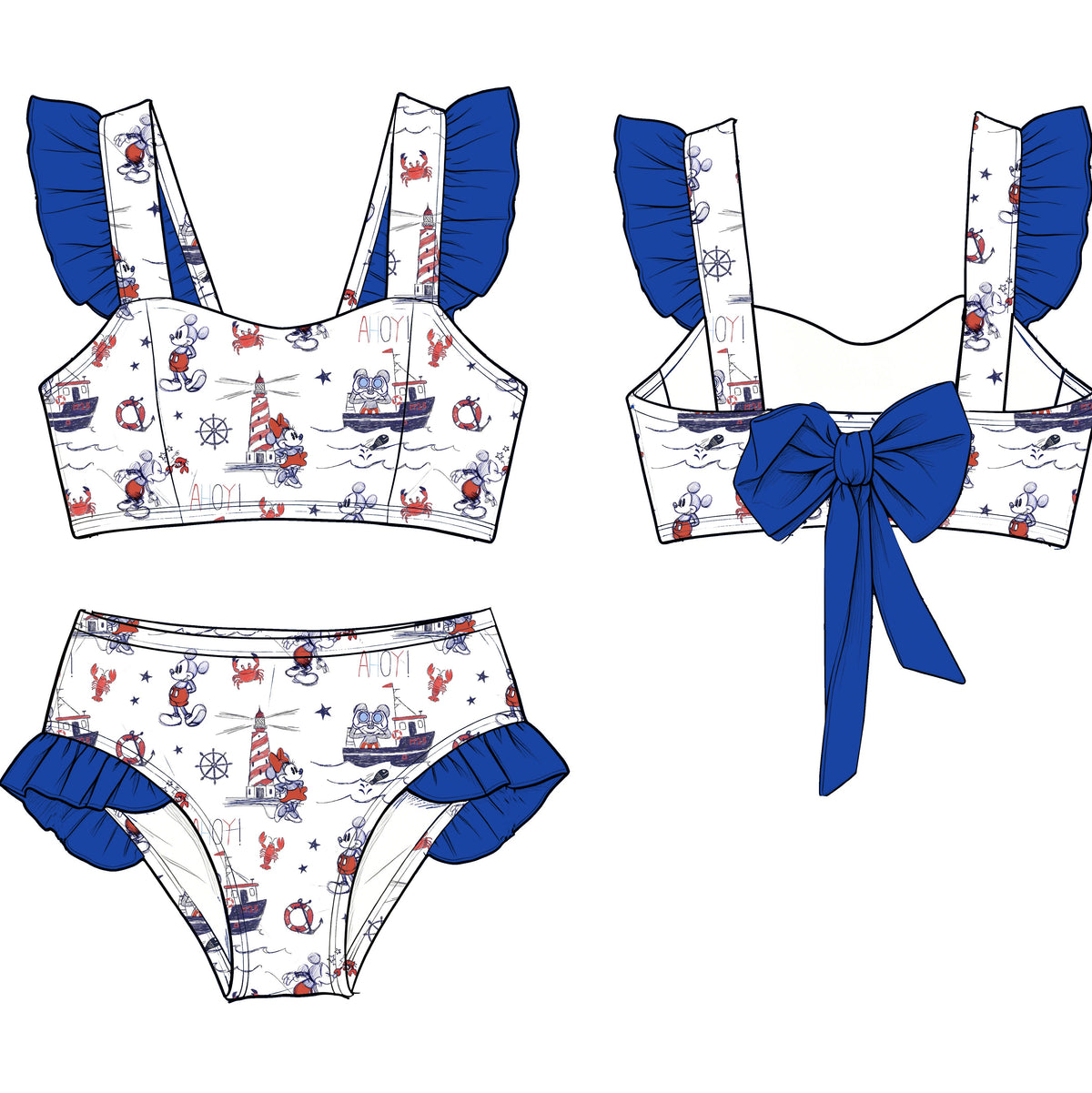Anchors Away 2pc Swimmie (P/O)