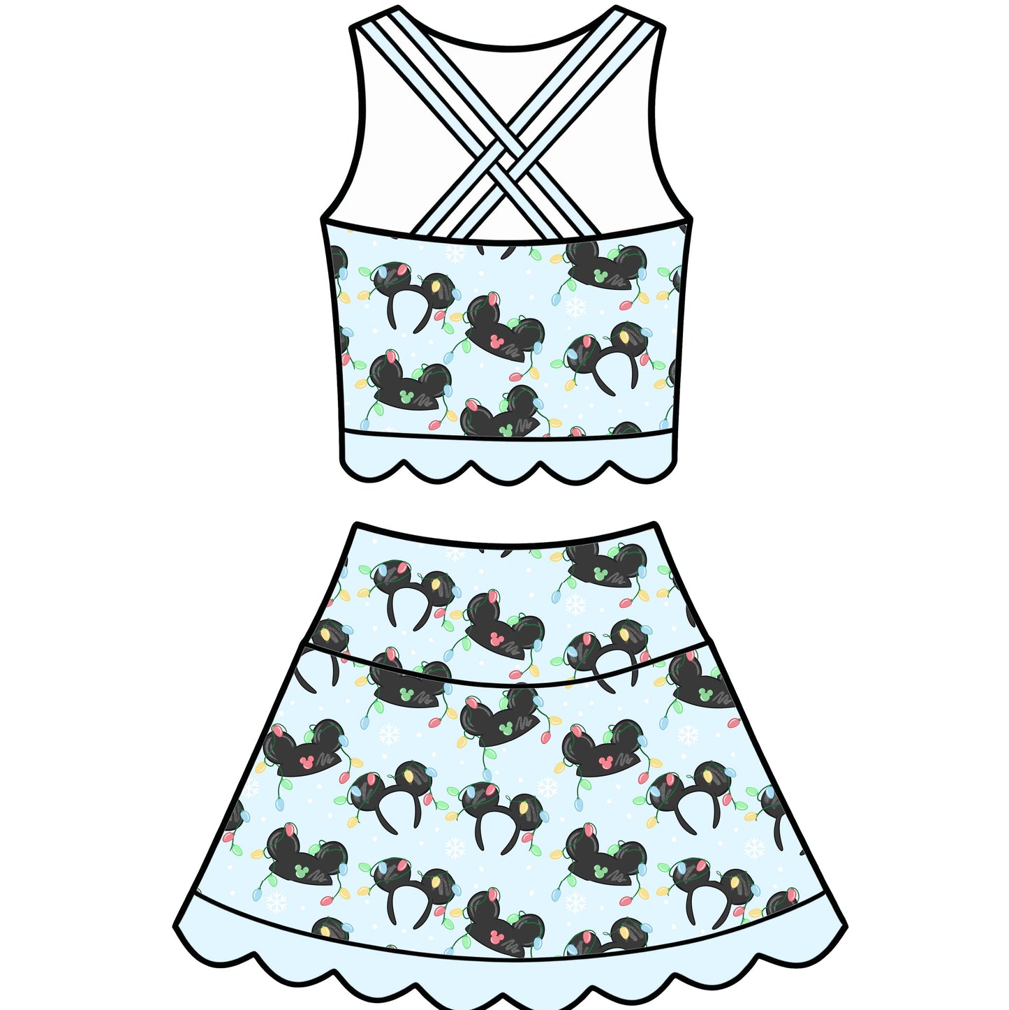 Deck the Ears Tutu Set (P/O)