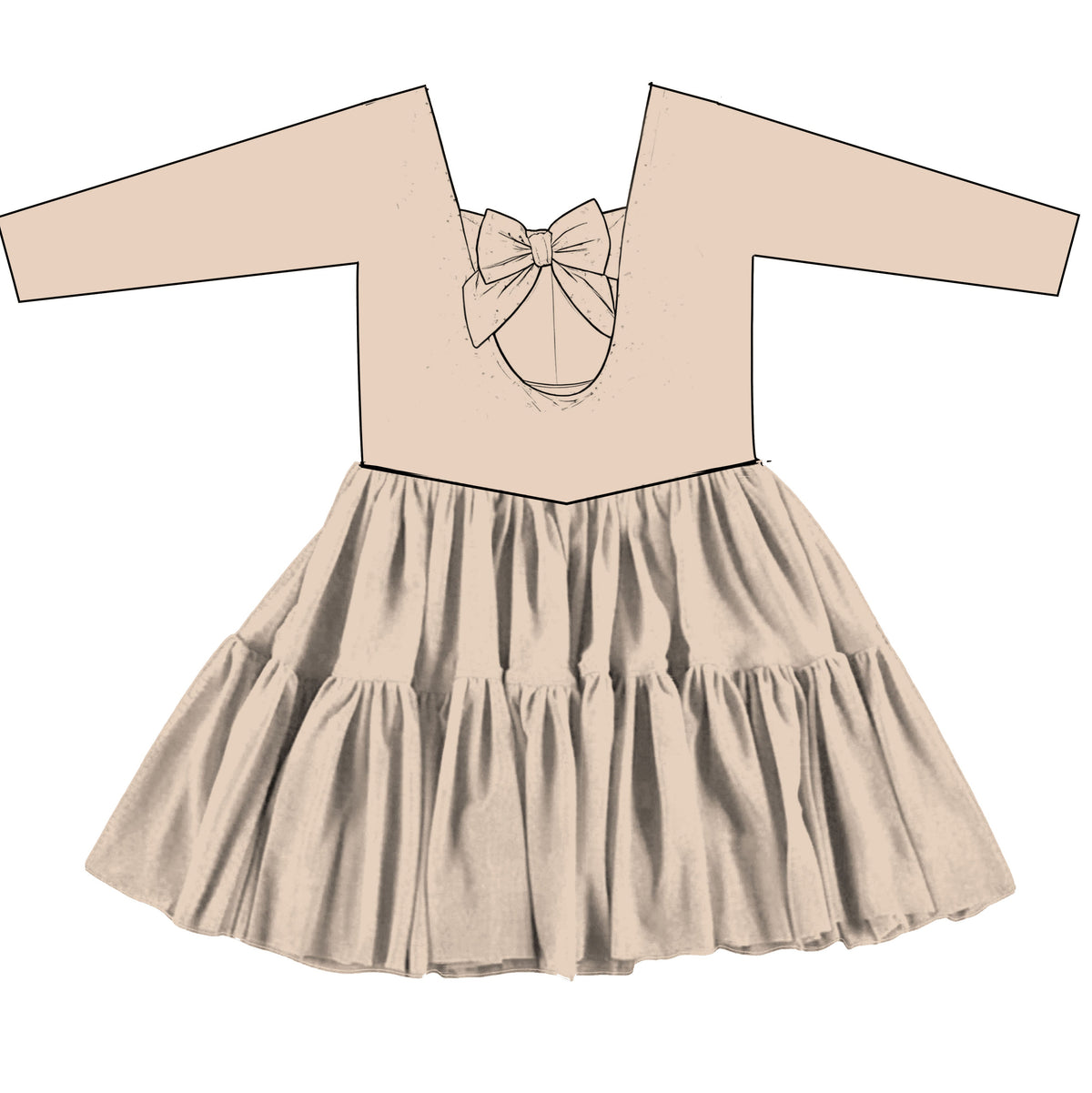 Vanilla Oat LS Tulle Twirlie (P/O)