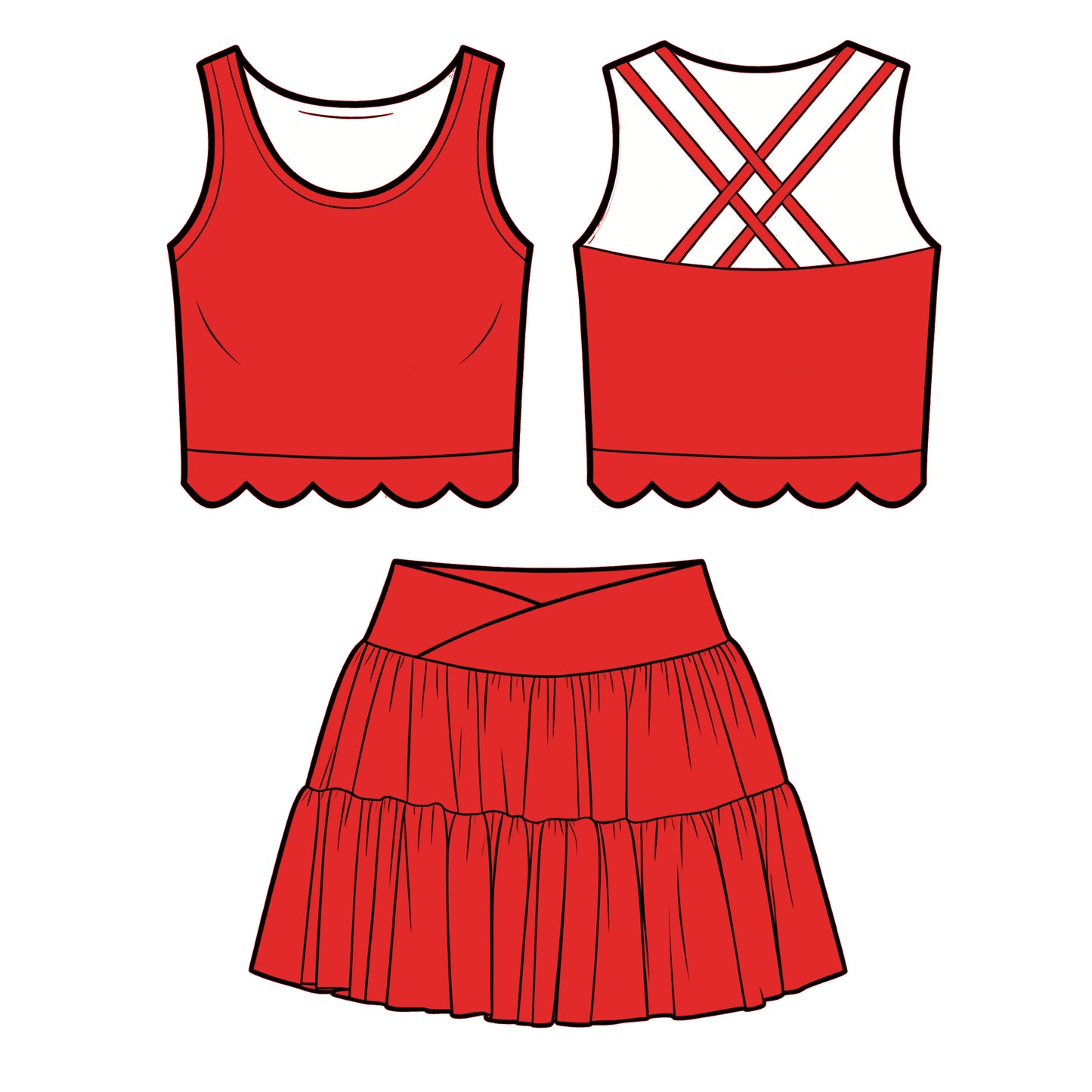 Candy Apple Tulle Tutu Set (P/O)