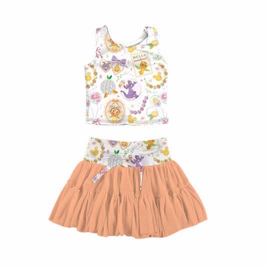 Citrus Bloom Tulle Tutu Set (RTS)