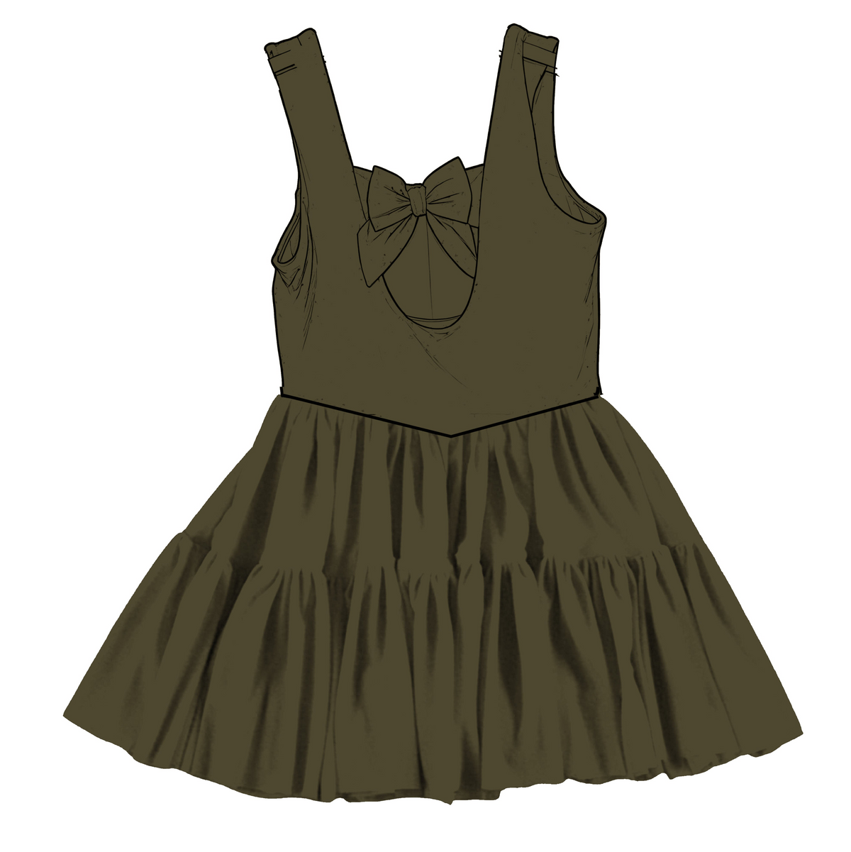 Olive Tulle Twirlie (P/O)