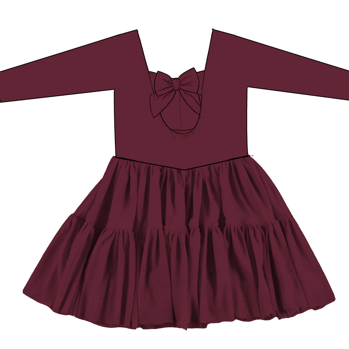 Mulled Cranberry LS Tulle Twirlie (P/O)