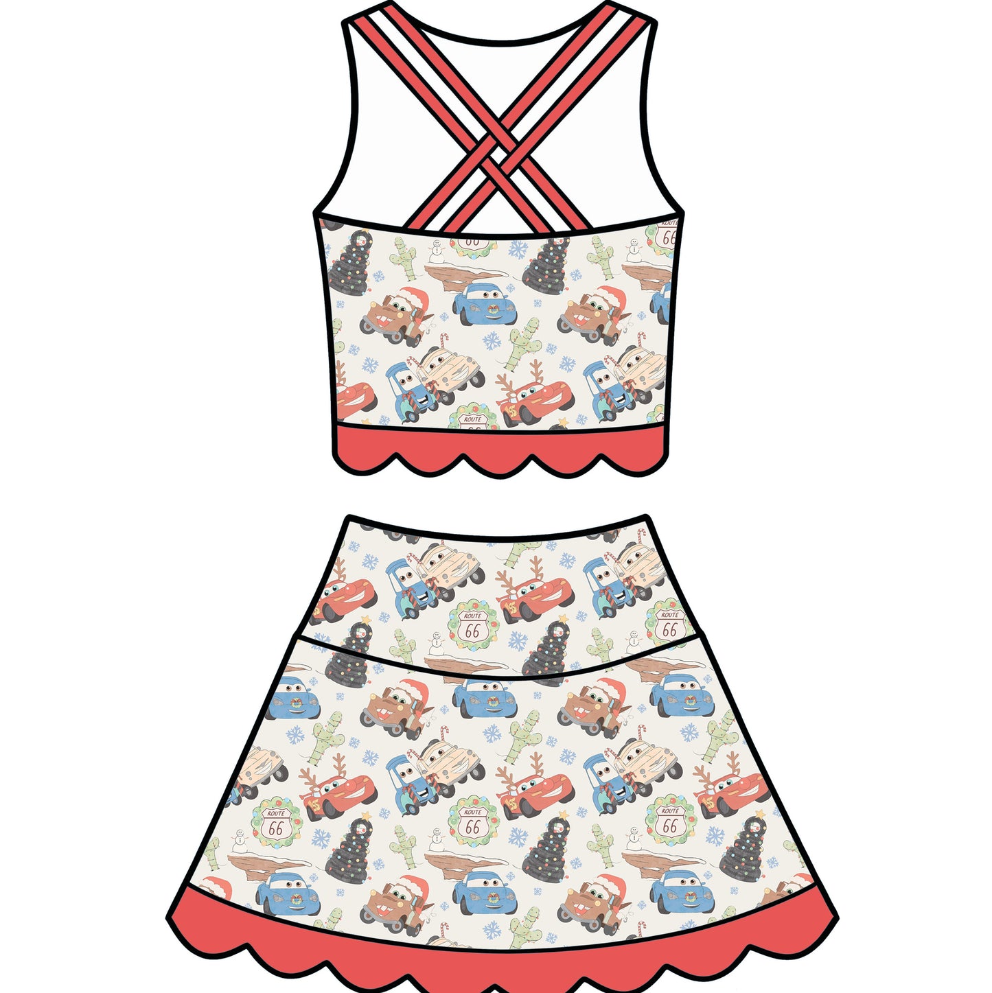 Holiday Horsepower Tutu Set (P/O)