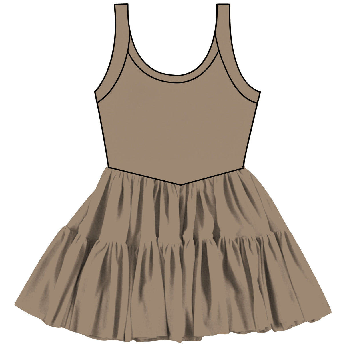 Taupe Tulle Twirlie (P/O)