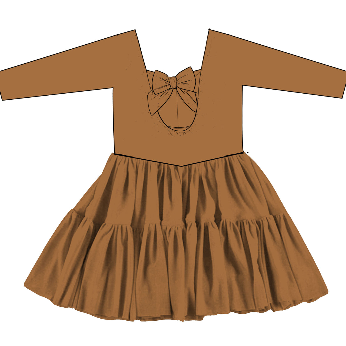 Caramel LS Tulle Twirlie (P/O)