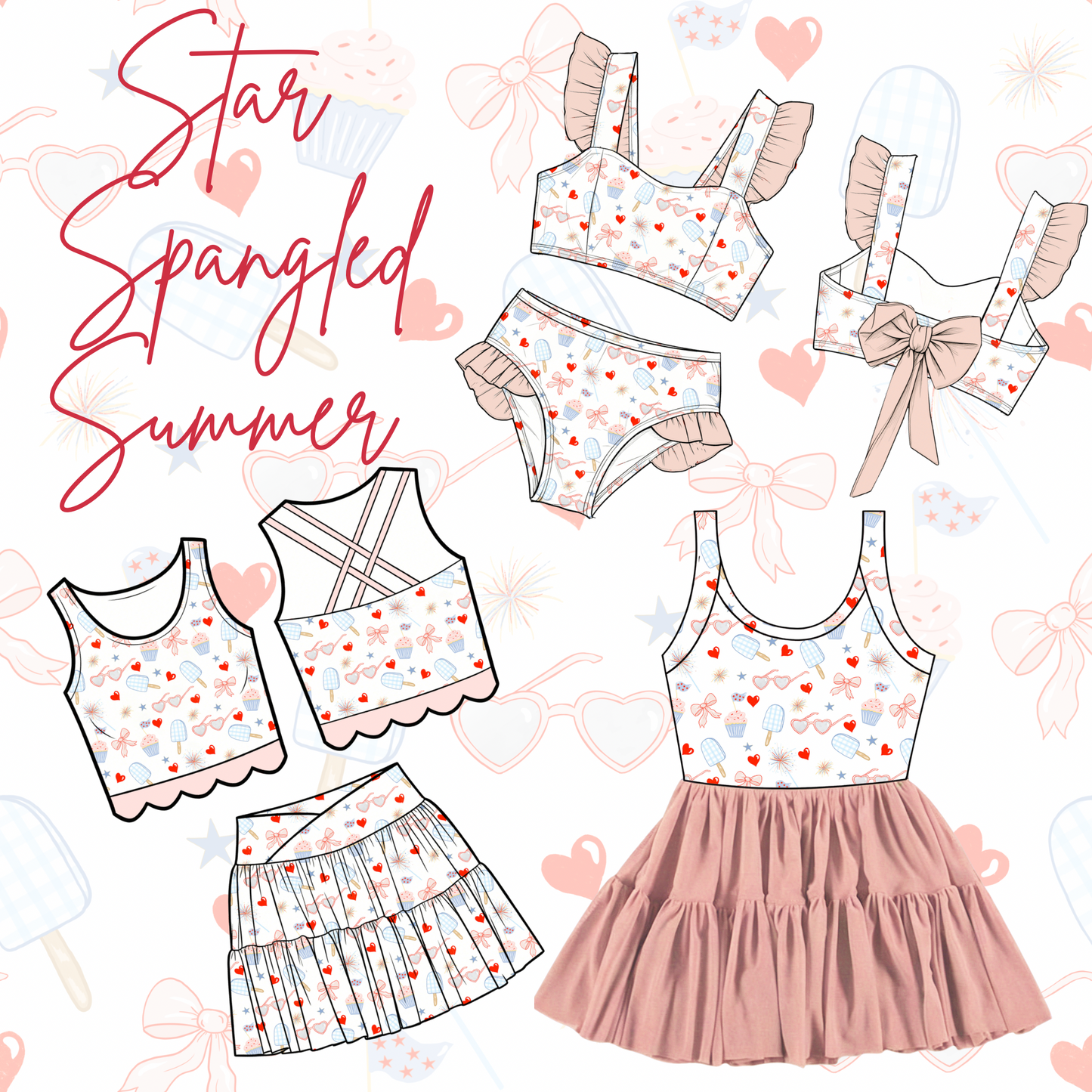 Star Spangled Summer Tutu Set (P/O)