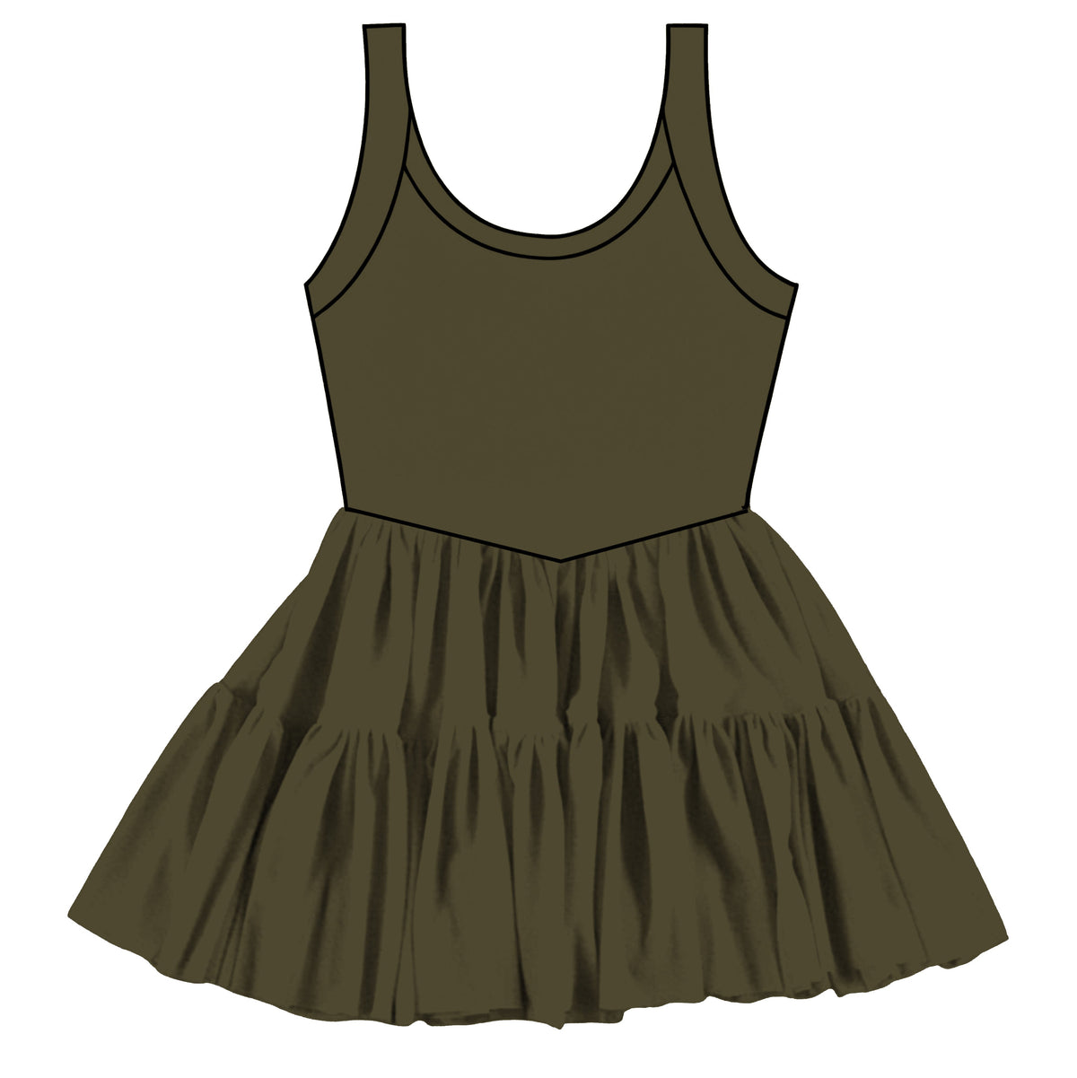 Olive Tulle Twirlie (P/O)