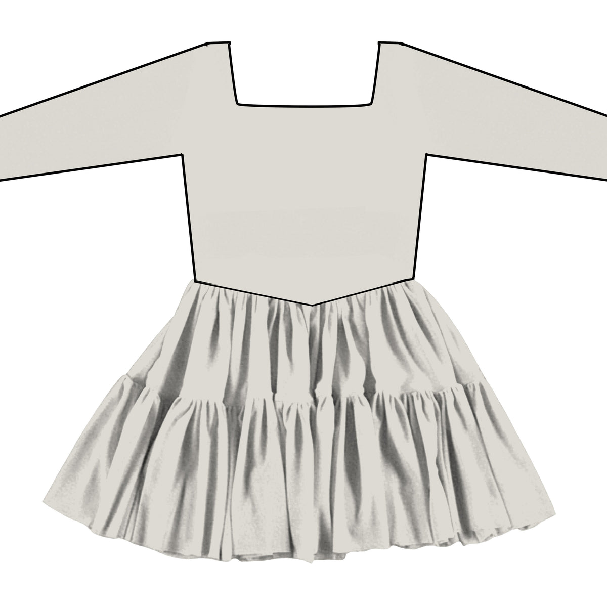 Slate LS Tulle Twirlie (P/O)