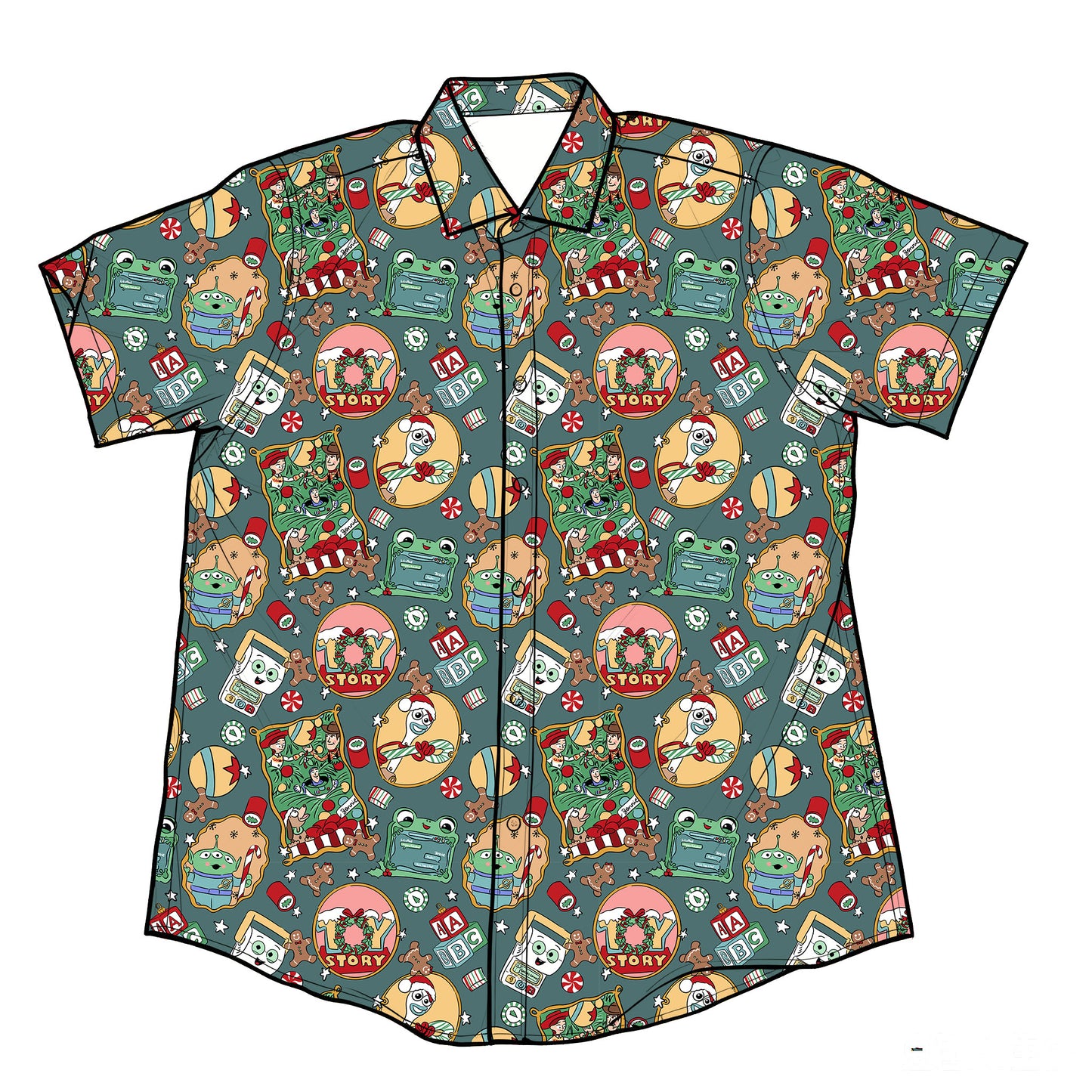 Toyland Tidings Performance Button Down Shirt (P/O)