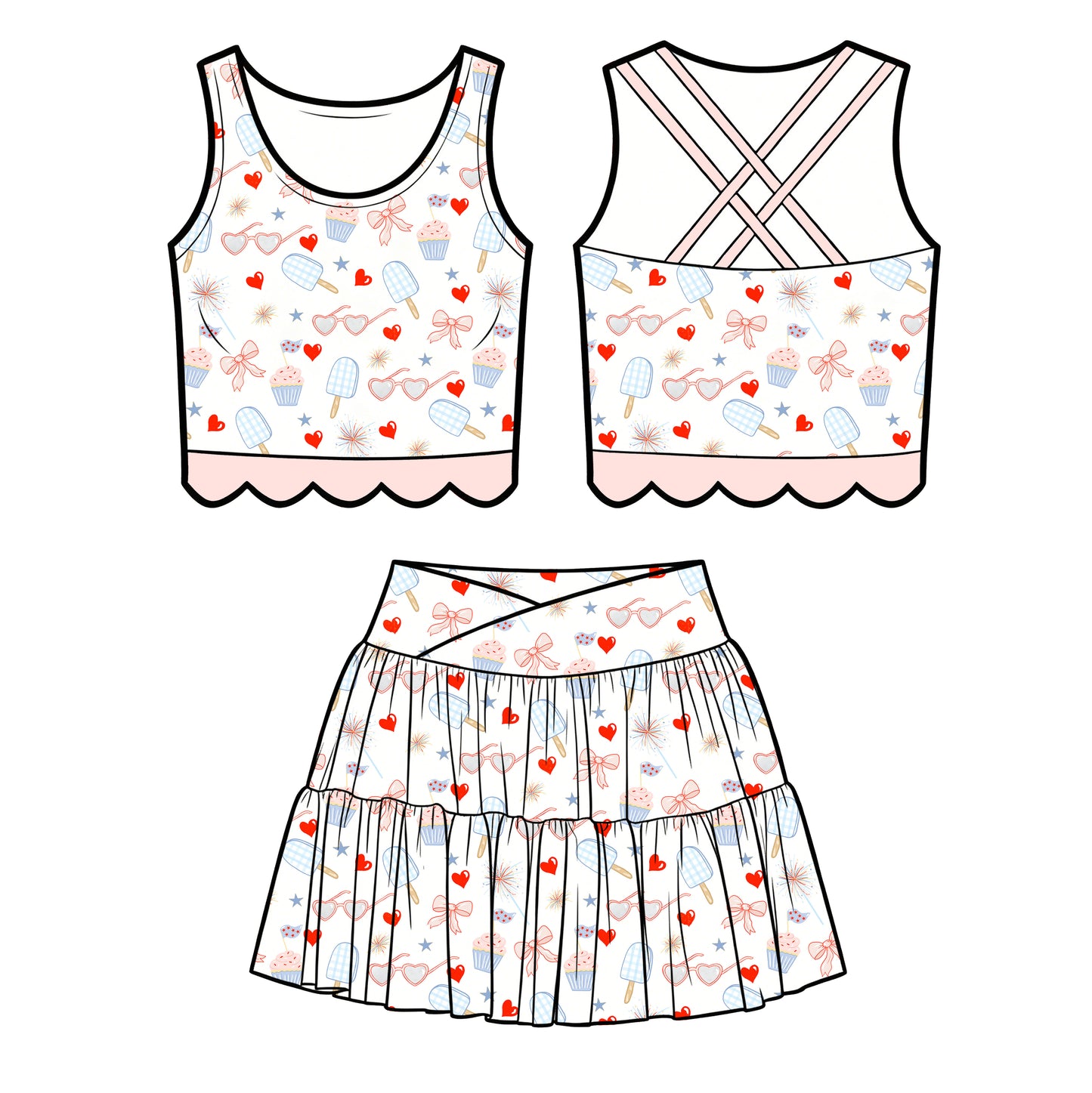 Star Spangled Summer Tutu Set (P/O)