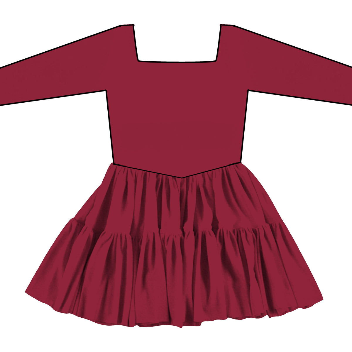Mulberry Harvest LS Tulle Twirlie (P/O)