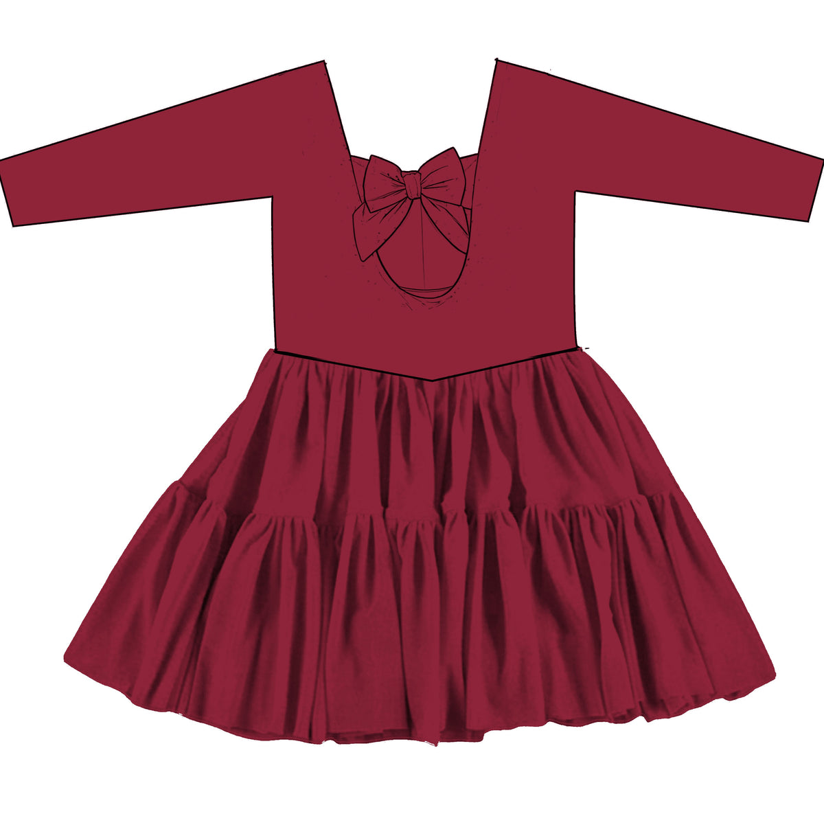 Mulberry Harvest LS Tulle Twirlie (P/O)