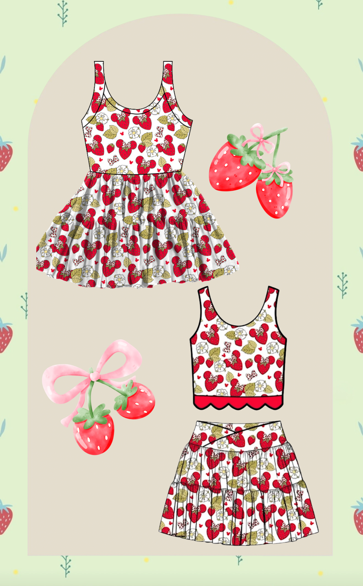 Berry Bow Bliss Tulle Twirlie (RTS)