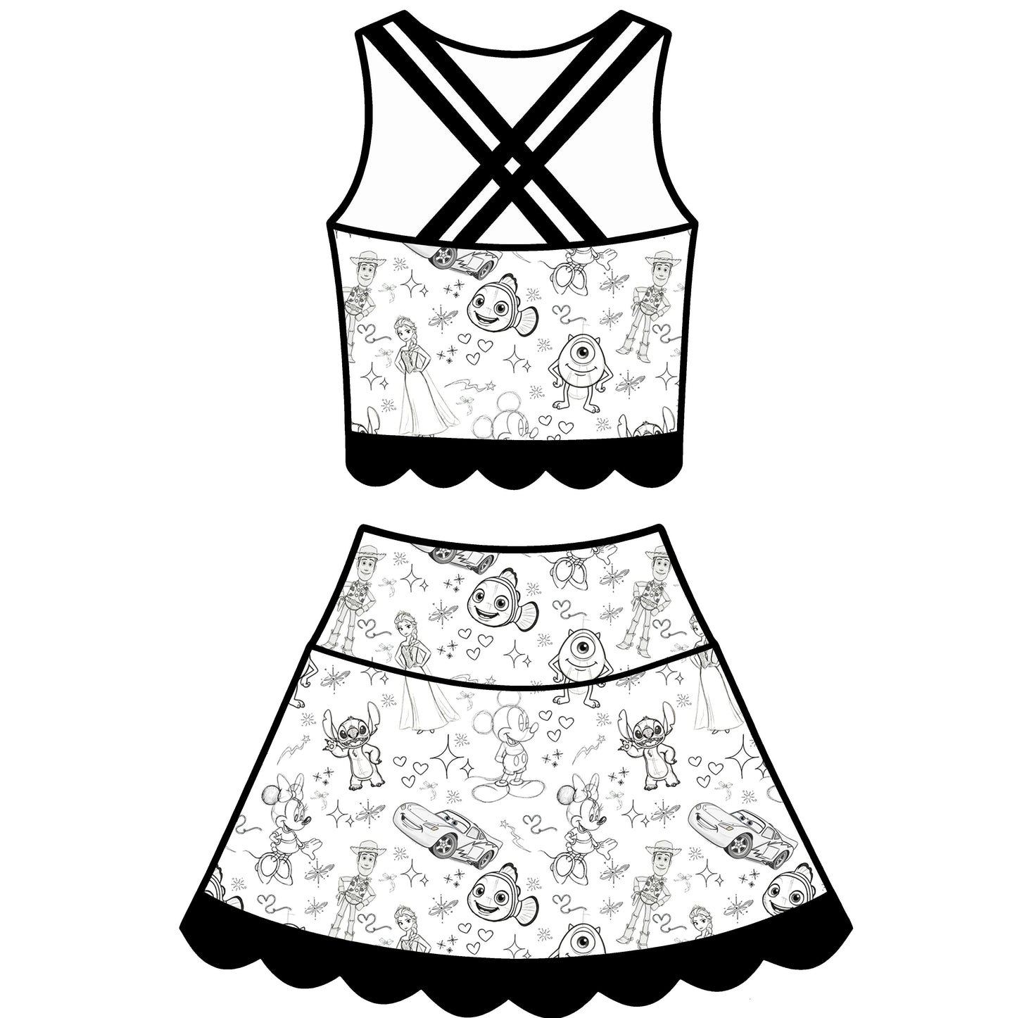 Sketch Sail Tutu Set (P/O)