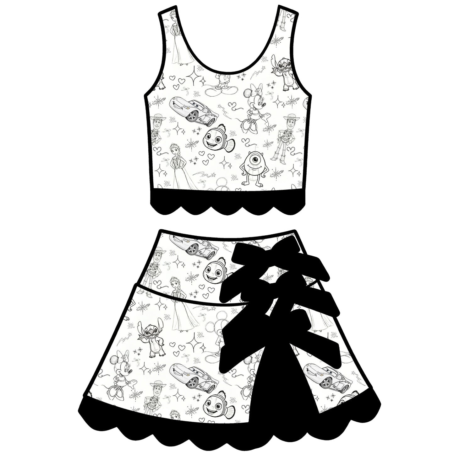 Sketch Sail Tutu Set (P/O)