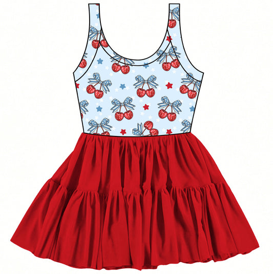 Red White & Bows Tulle Twirlie (P/O)
