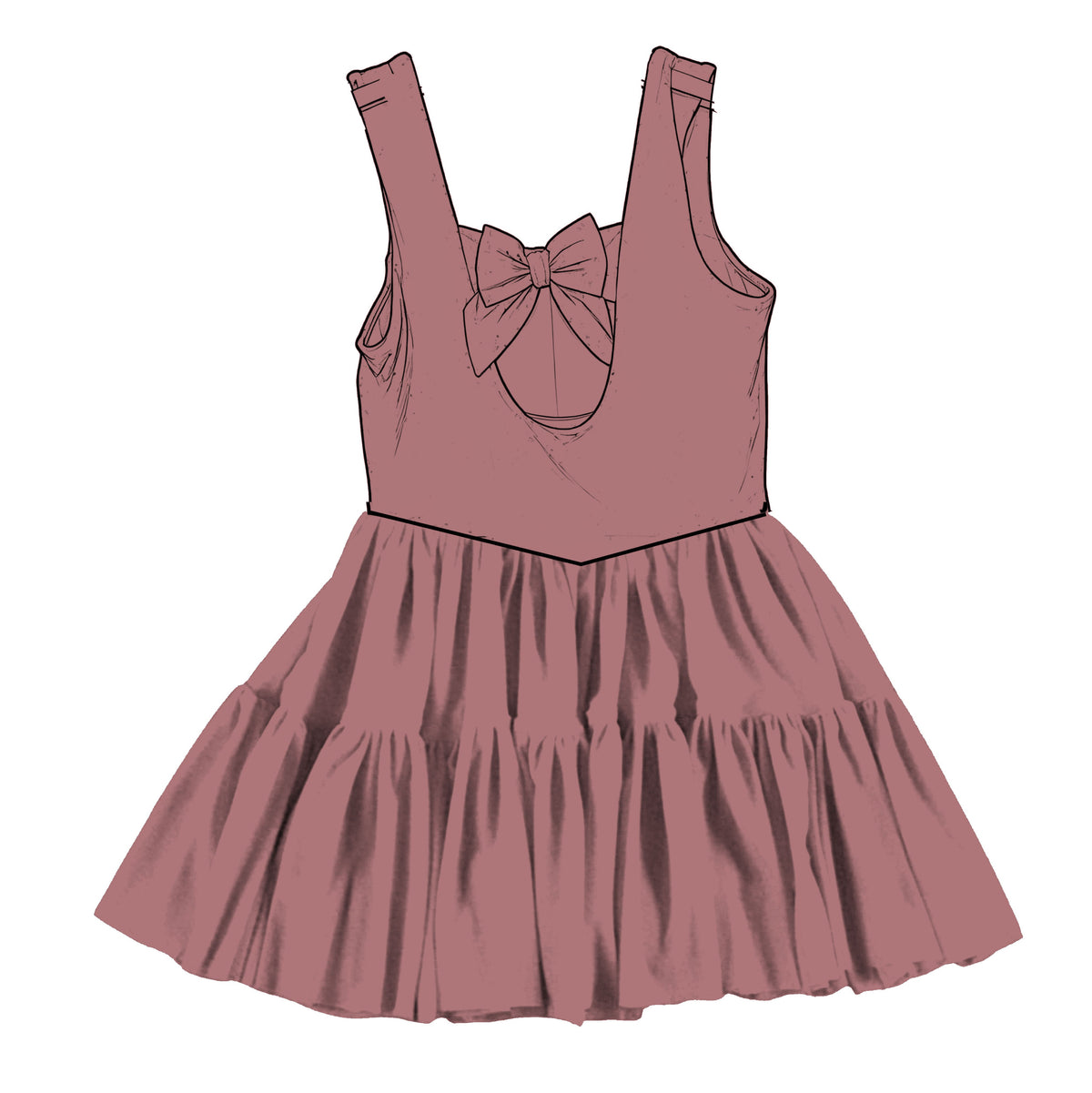 Dusty Rose Tulle Twirlie (P/O)