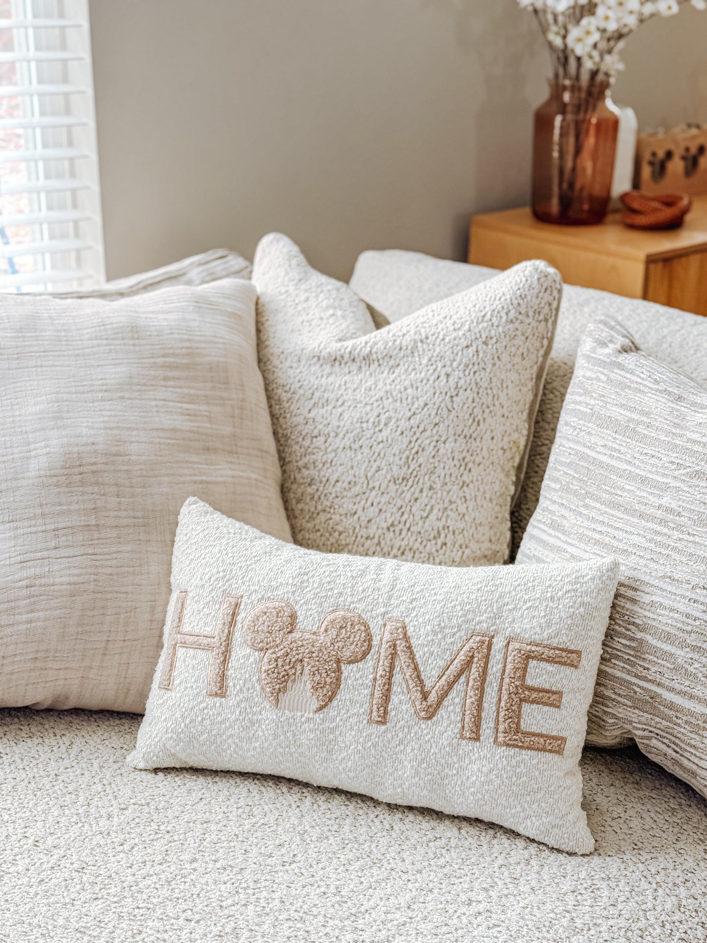 Icon “HOME” Lumber Throw Pillow