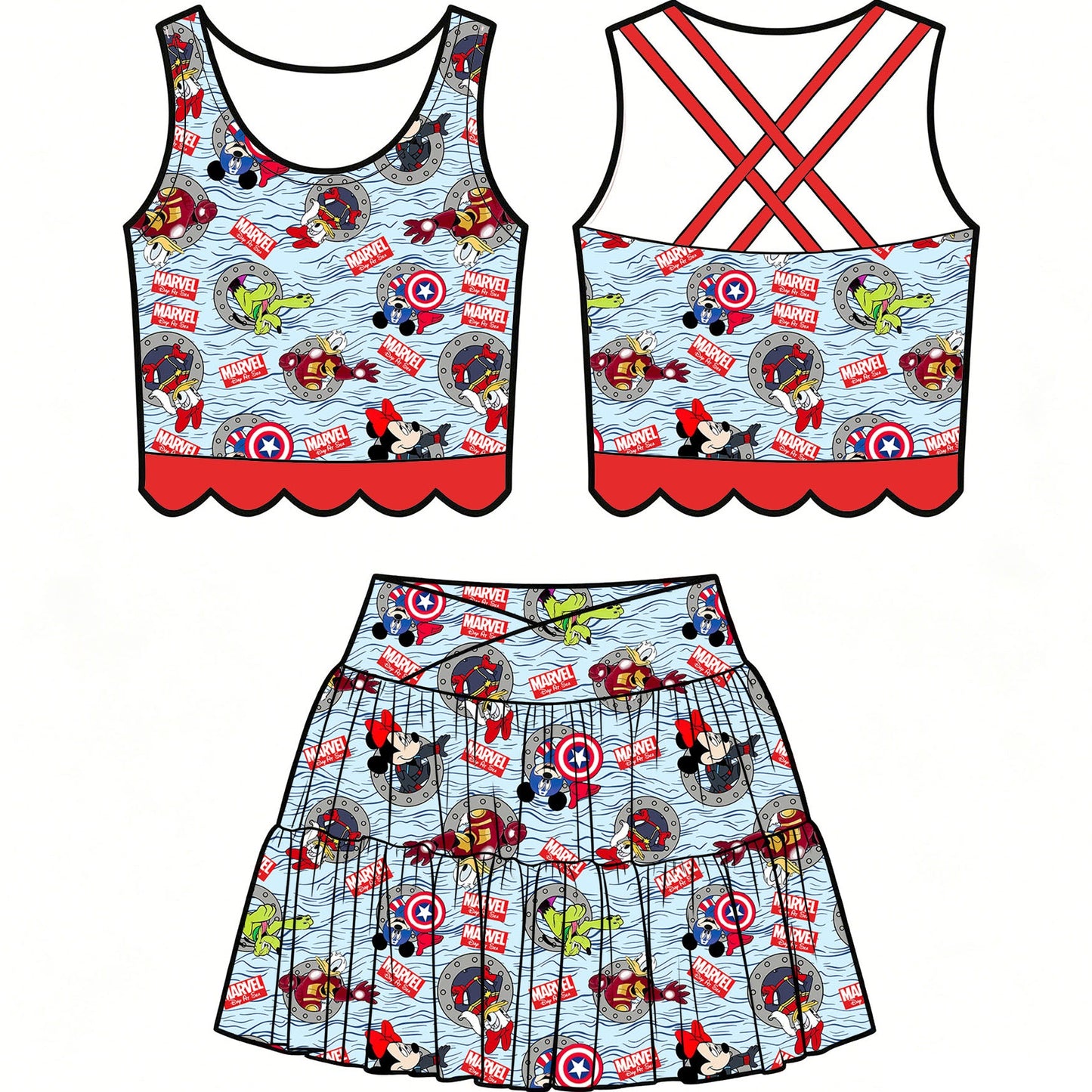 Avengers Ahoy Tulle Tutu Set (P/O)