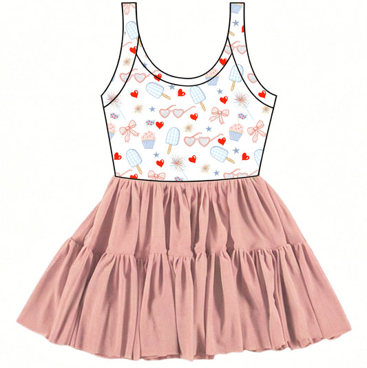 Star Spangled Summer Tulle Twirlie (P/O)