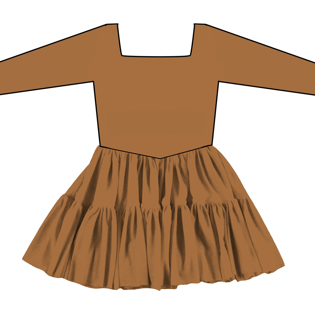 Caramel LS Tulle Twirlie (P/O)