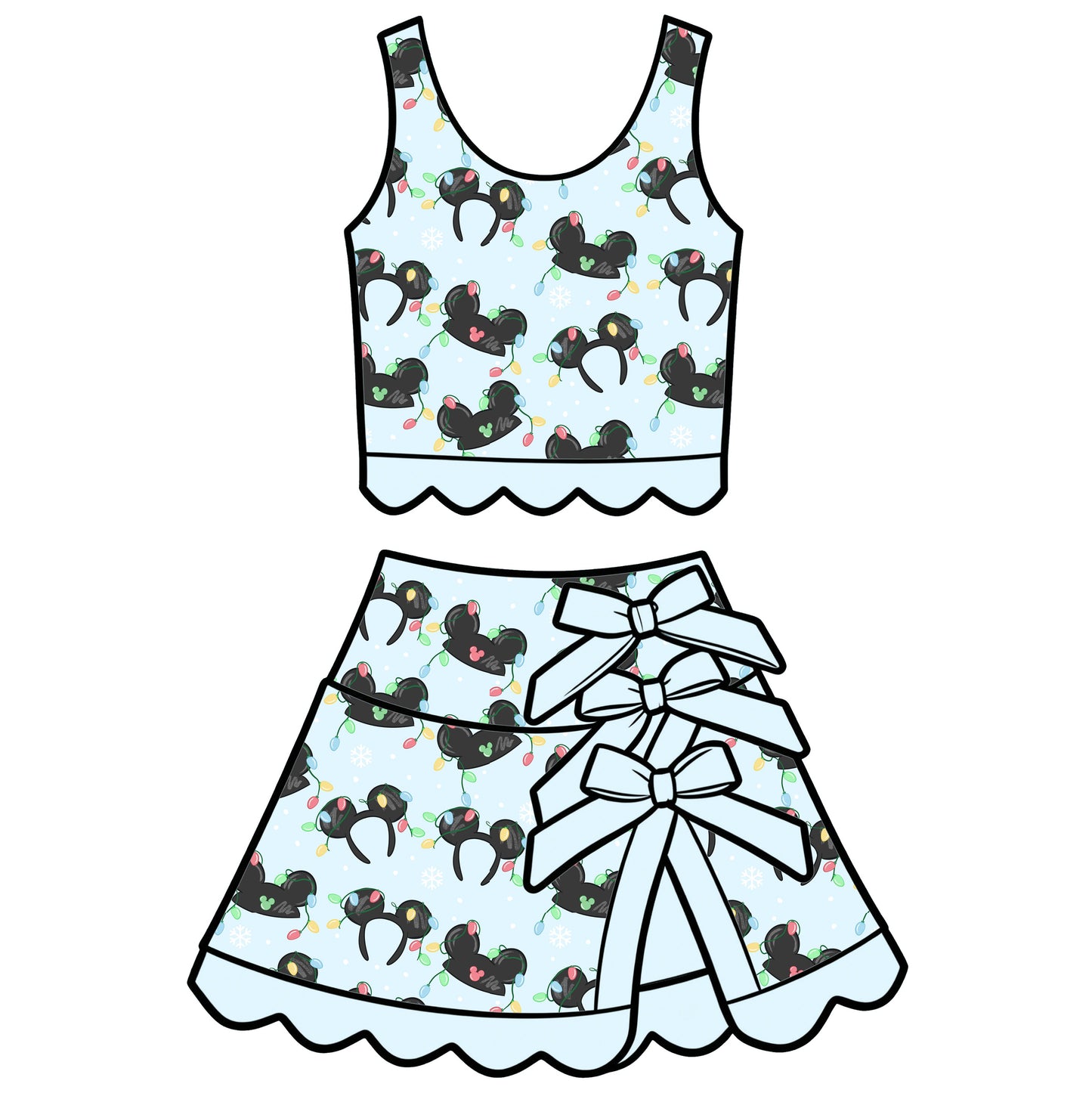 Deck the Ears Tutu Set (P/O)