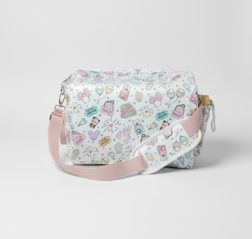 Pastel Park Stroller Caddy/Diaper Bag Duo