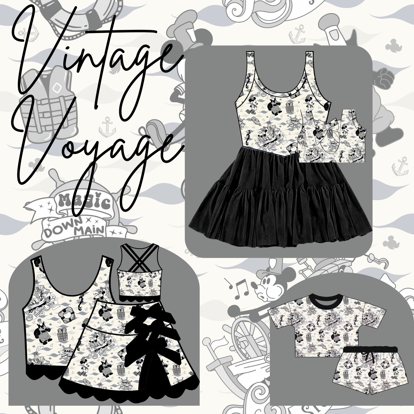 Vintage Voyage Tutu Set (P/O)
